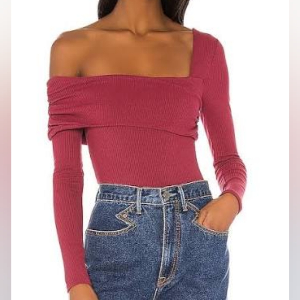 Lovers + Friends Florence Bodysuit Burgundy Size Small